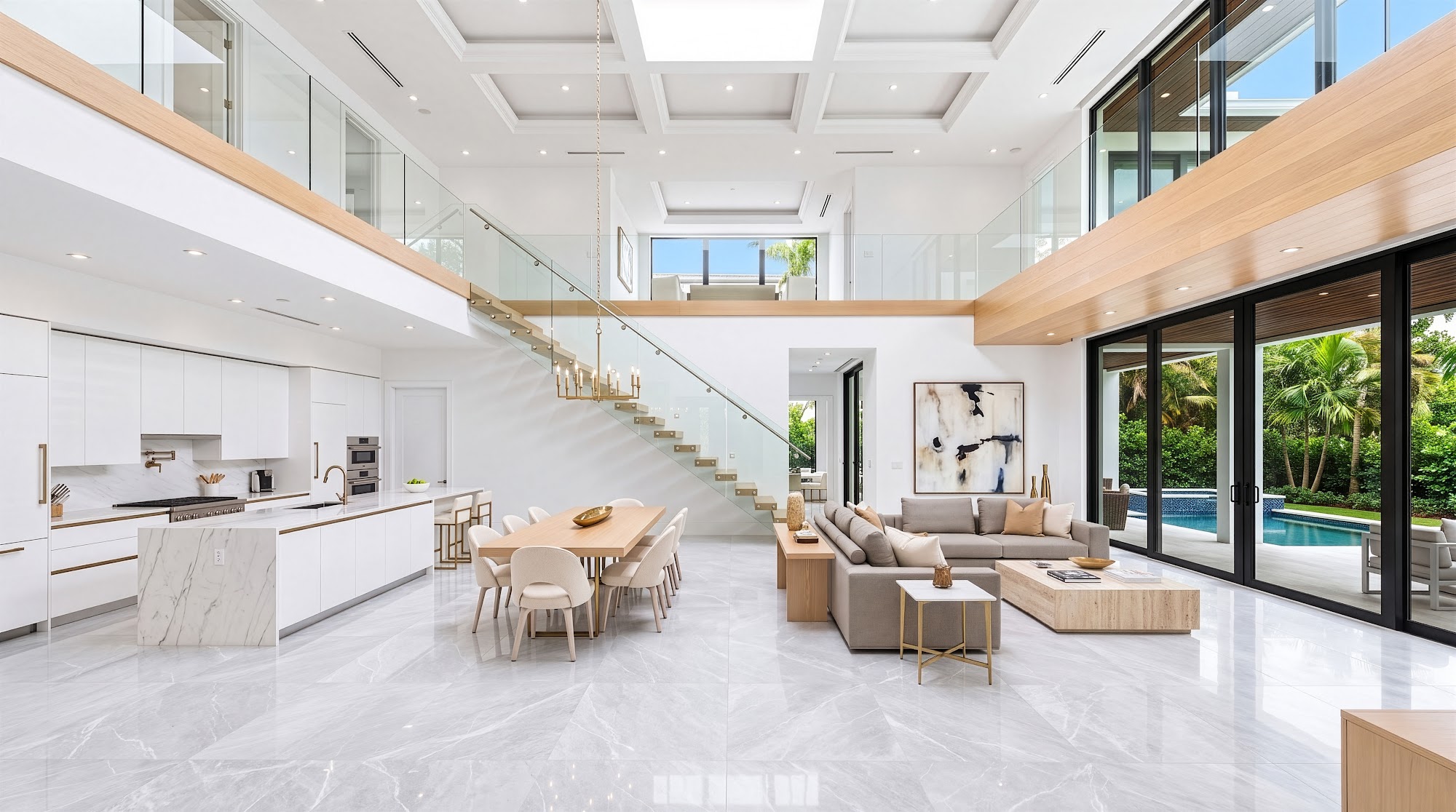Luxury South Florida real estate interior photographed with HDR editing